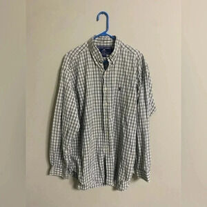 Ralph Lauren Sport Long Sleeve Plaid Button Down Shirt XL 100% Cotton